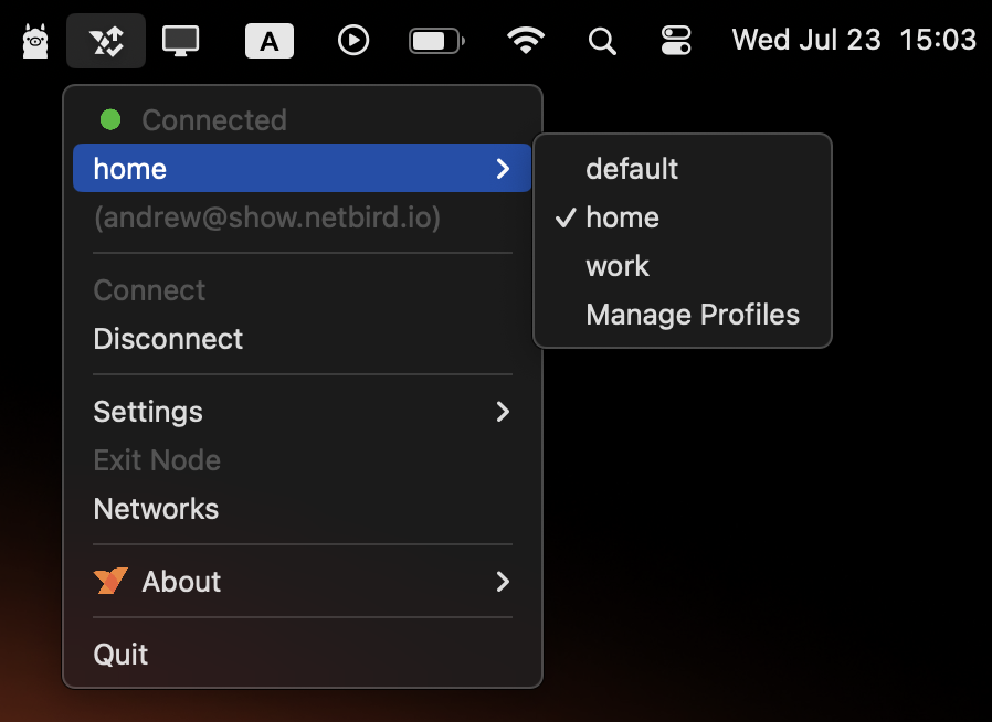 NetBird Profiles